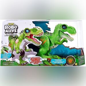 Robo Alive Attacking Green T-Rex